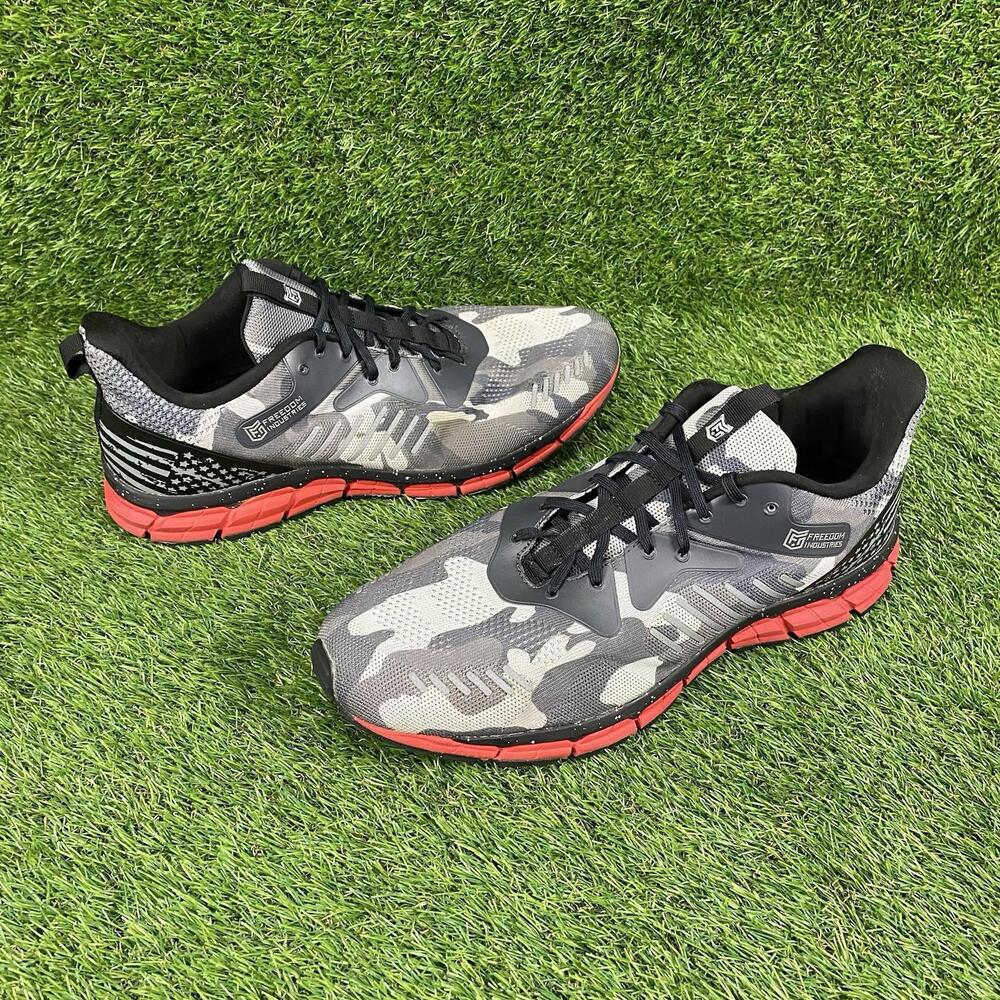 Freedom Industries XP1-RT Men's Athletic Crossfit Shoes Red Gray Camo Size 14